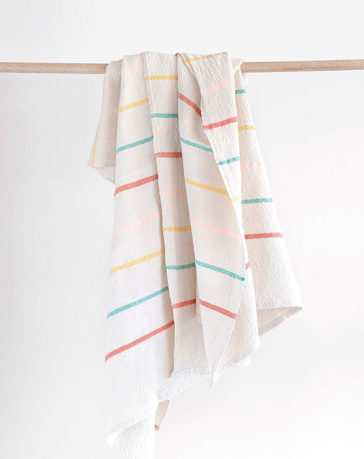 Hand Loomed Beach Towel Striped Throughout